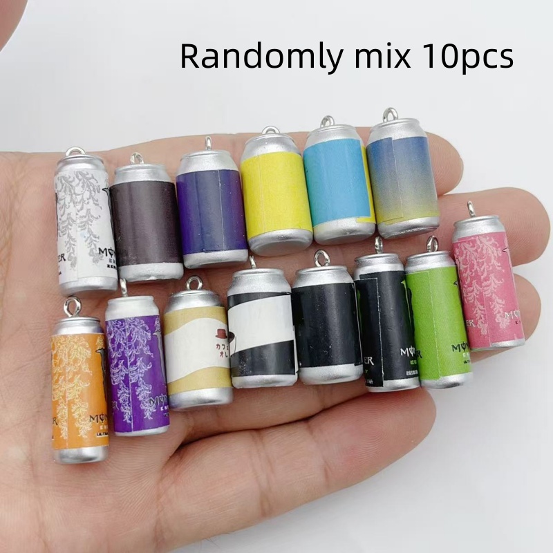 Jewelry Making Factory - 10Pcs Mini Simulation Beverage Can Resin