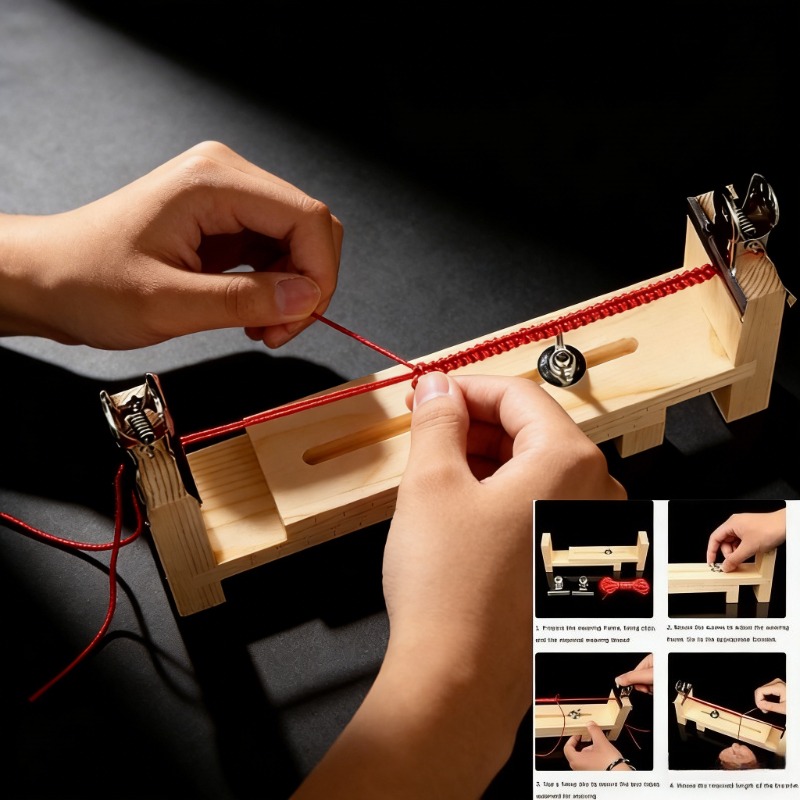 Jewelry Making Machine - Solid Wood Bracelet Weaving Fixing Tool