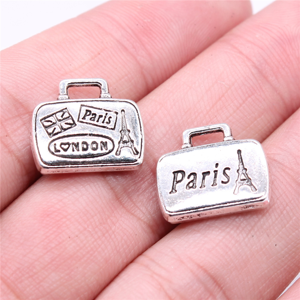 Jewelry Making Paris - WYSIWYG 5pcs 16x14mm Antique Silver Color