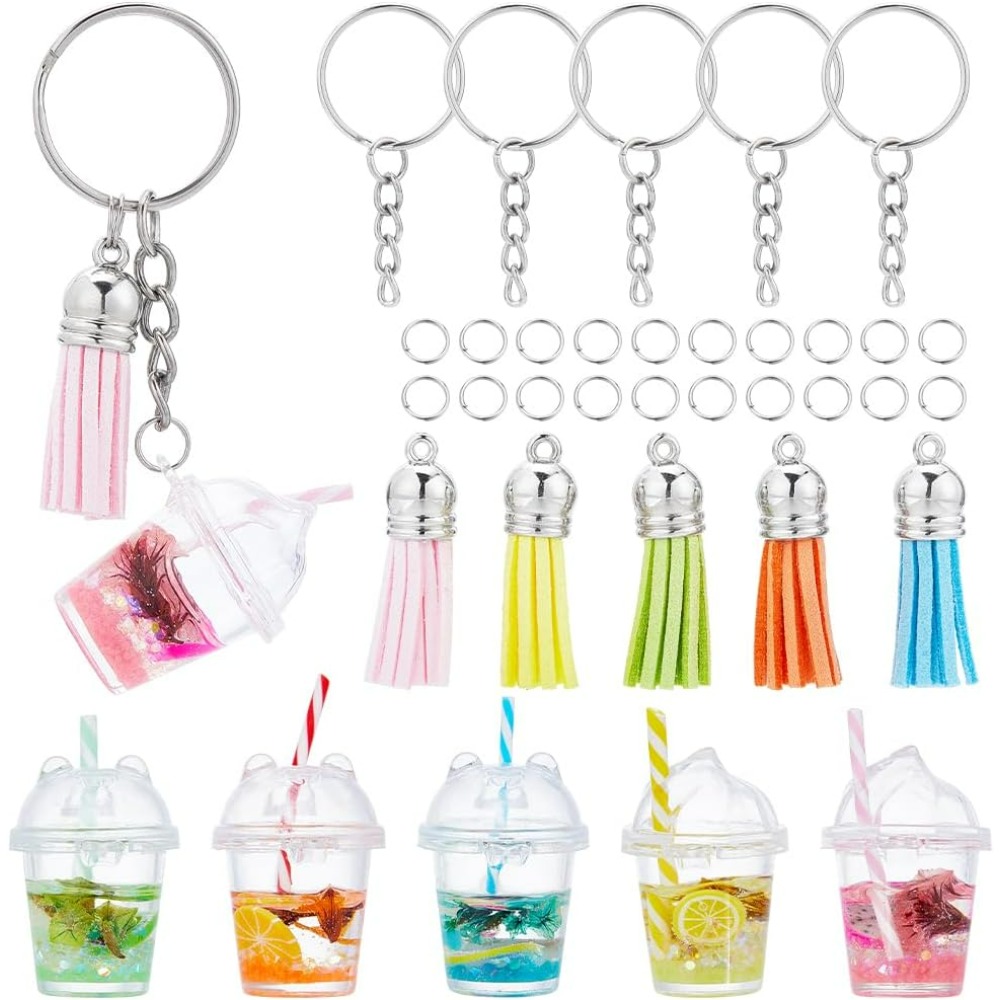 Jewelry Making Chain - 35Pcs DIY 5 Sets Bubble Tea