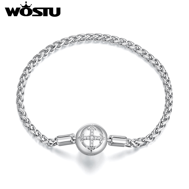 Jewelry Making Singapore - WOSTU Platinum Plated Sparkling Zircon Cross