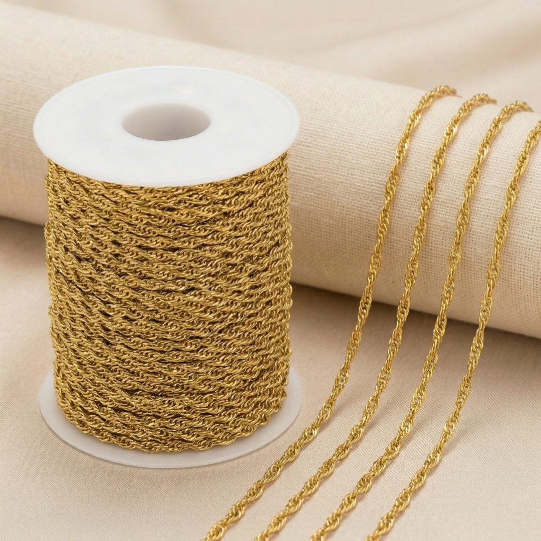 Jewelry Making Singapore - 2Meters Gold Stainless Steel Jewelry Making