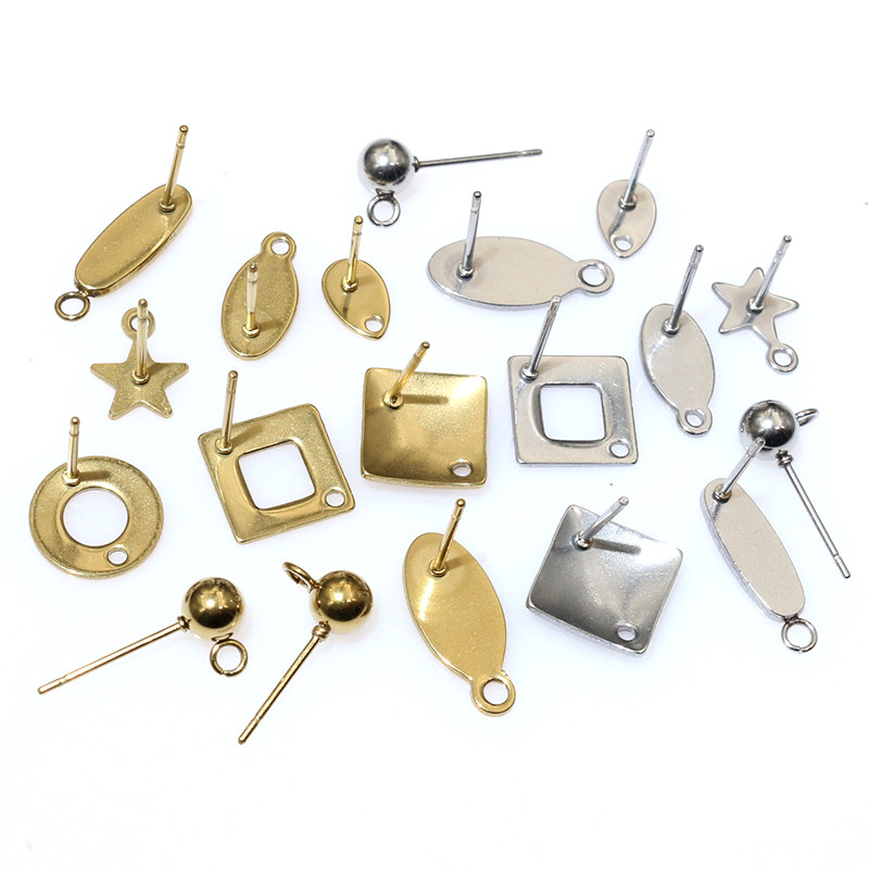 Jewelry Making Factory - 20pcs Stainless Steel Craft Earring Studs