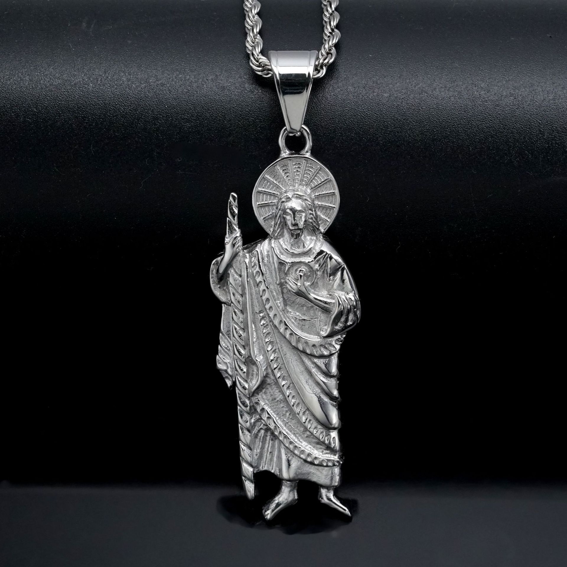 Santa Muerte 316L stainless st - Jewelry Making Singapore ulasan dan harga