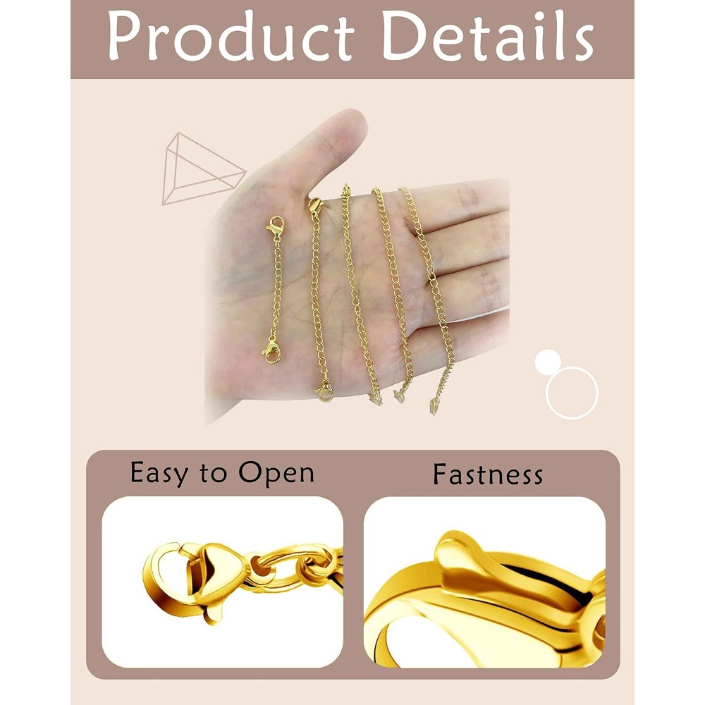 10Pcs Chain Extenders for Neck - Jewelry Making Chain ulasan dan harga