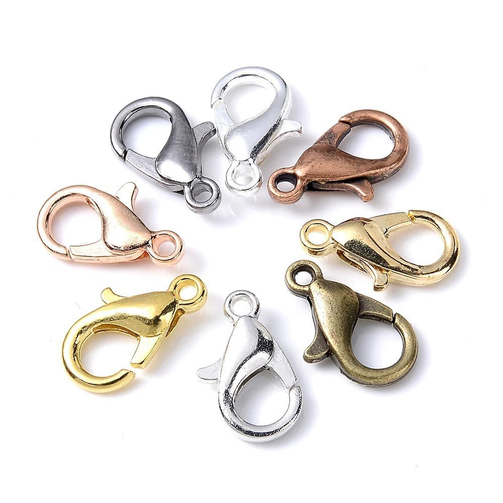 100pcs 9 12 14mm Zinc Alloy Lo - Jewelry Making School ulasan dan harga