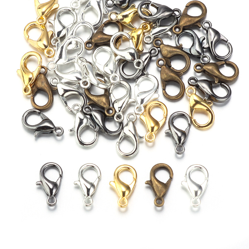 100pcs 9 12 14mm Zinc Alloy Lo - Jewelry Making School ulasan dan harga