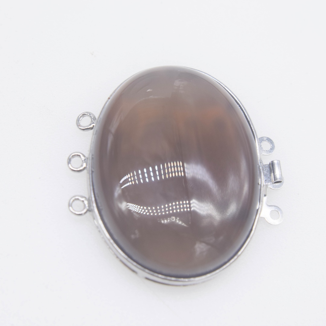 1Piece Multicolor Agate Flat O - Jewelry Making Stones ulasan dan harga