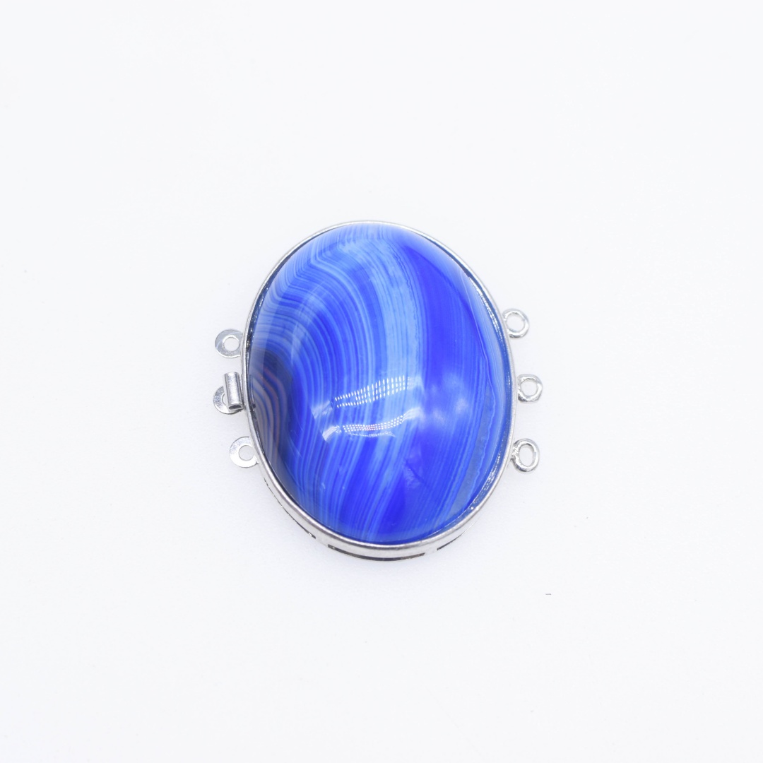 1Piece Multicolor Agate Flat O - Jewelry Making Stones ulasan dan harga