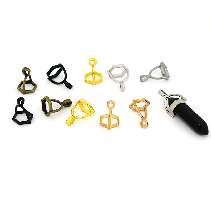 20Pcs Hexagonal Gemstone Cap N - Jewelry Making School ulasan dan harga