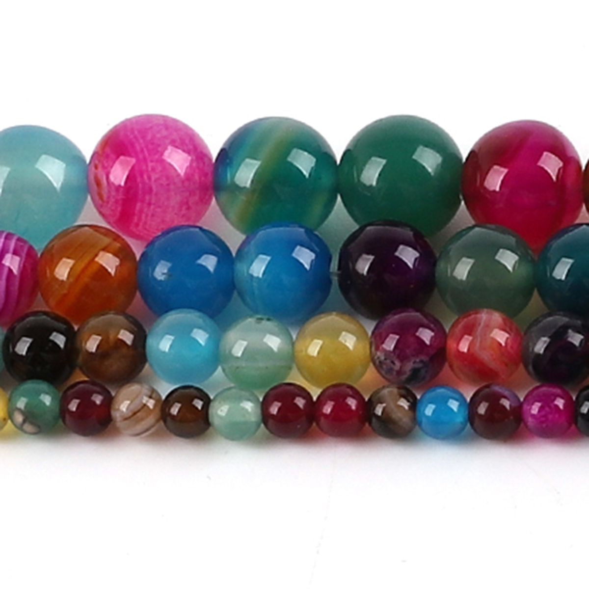 Natural Agate Stone Beads Colo - Jewelry Making Stones ulasan dan harga