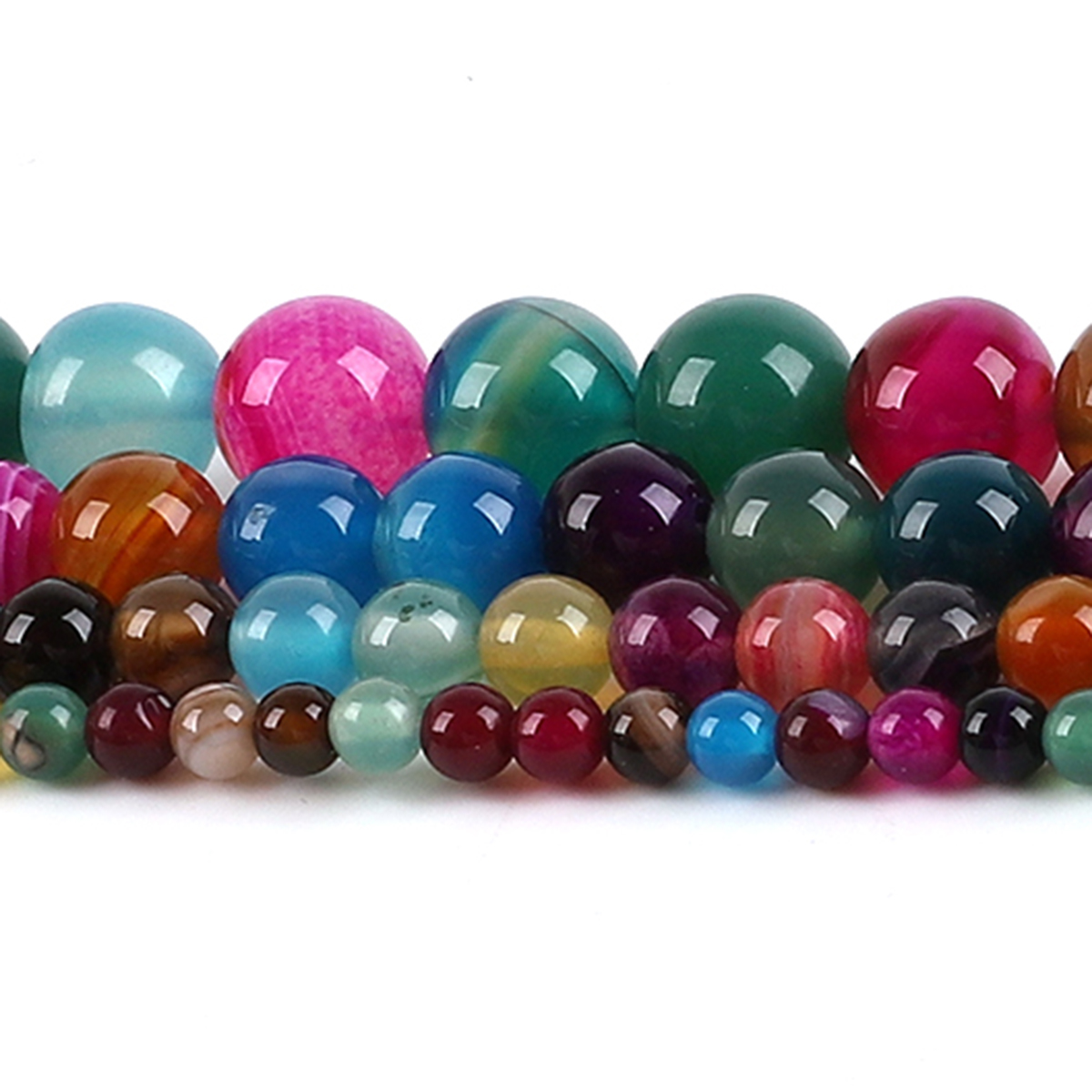 Natural Agate Stone Beads Colo - Jewelry Making Stones ulasan dan harga