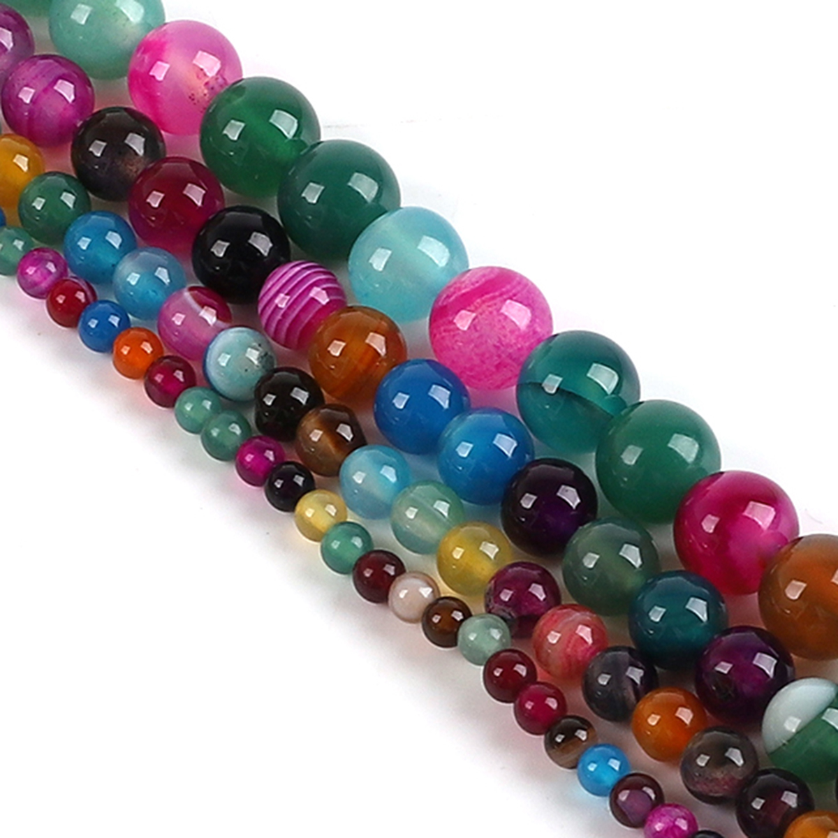 Natural Agate Stone Beads Colo - Jewelry Making Stones ulasan dan harga