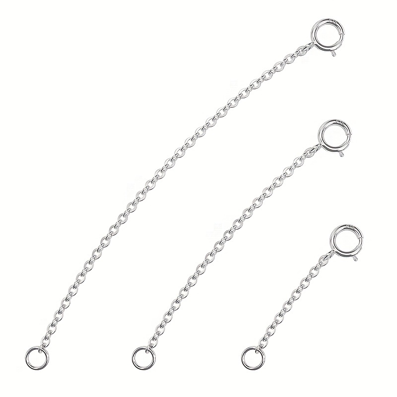 3Pcs Spring Clasp Extension Ch - Jewelry Making Chain ulasan dan harga