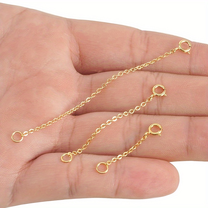 3Pcs Spring Clasp Extension Ch - Jewelry Making Chain ulasan dan harga