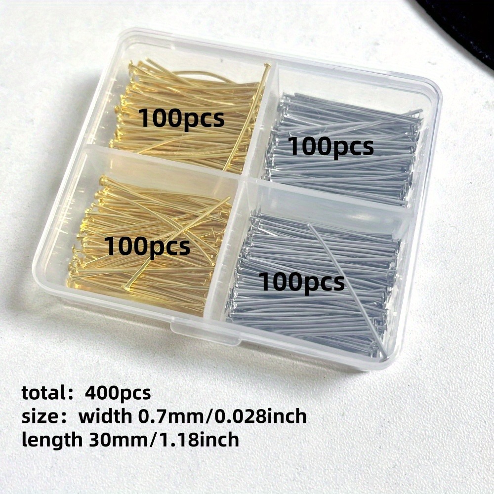 400pcs Mixed Iron Head Pins 30 - Jewelry Making Tools And Supplies ulasan dan harga