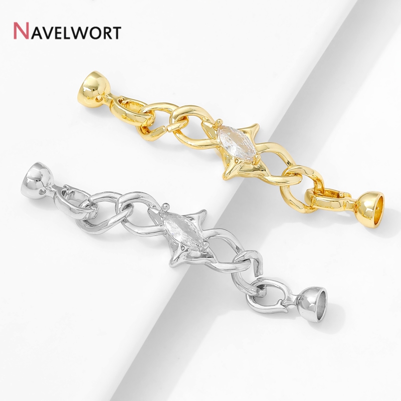 14K Gold Plated Brass Zircon C - Jewelry Making Chain ulasan dan harga