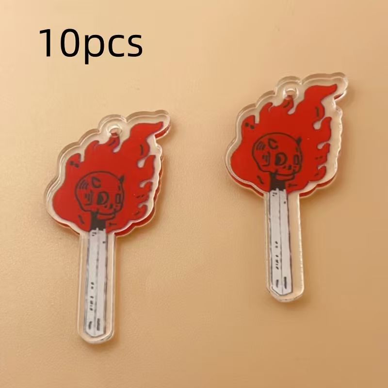10pcs acrylic skull pendant, D - Jewelry Making Factory ulasan dan harga