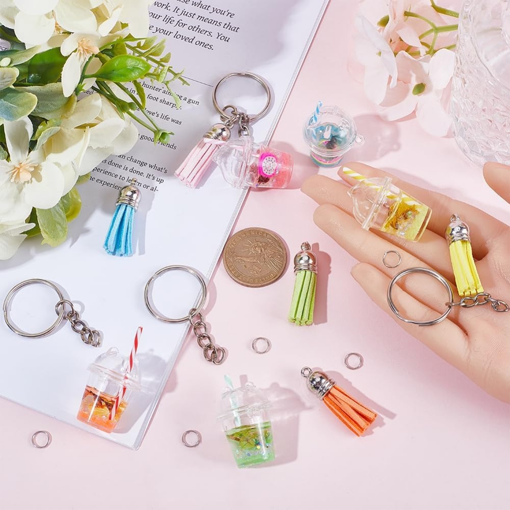 35Pcs DIY 5 Sets Bubble Tea Ke - Jewelry Making Chain ulasan dan harga