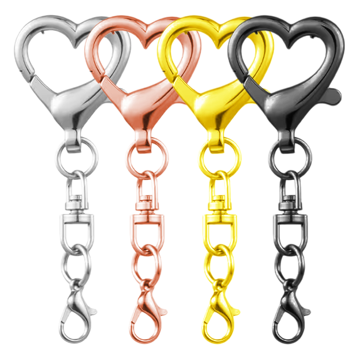 5/15/30Pcs Heart Shaped Swivel - Jewelry Making School ulasan dan harga