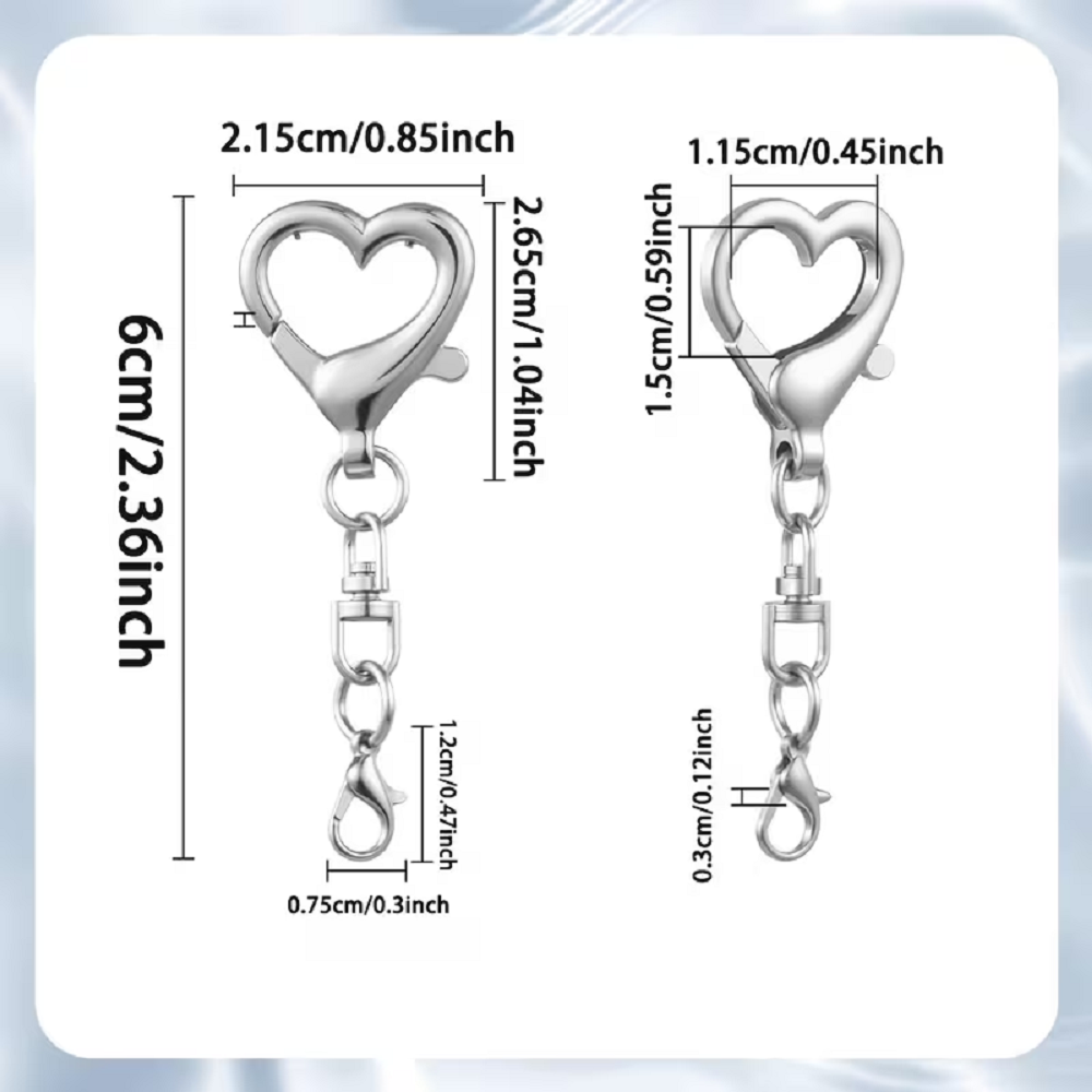 5/15/30Pcs Heart Shaped Swivel - Jewelry Making School ulasan dan harga