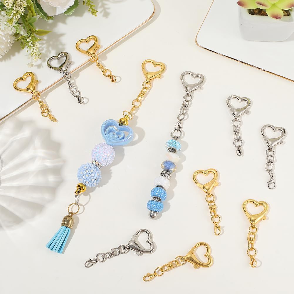 5/15/30Pcs Heart Shaped Swivel - Jewelry Making School ulasan dan harga