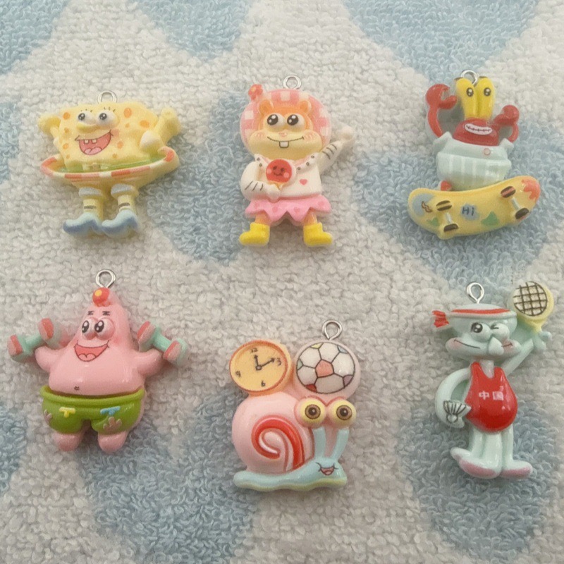 10pcs cartoon resin pendant, D - Jewelry Making With Resin ulasan dan harga