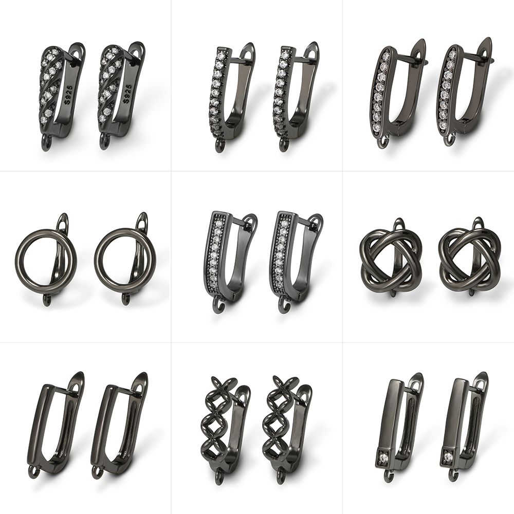 YANASI 1 Pair Gun Black  Brass - Jewelry Making School ulasan dan harga