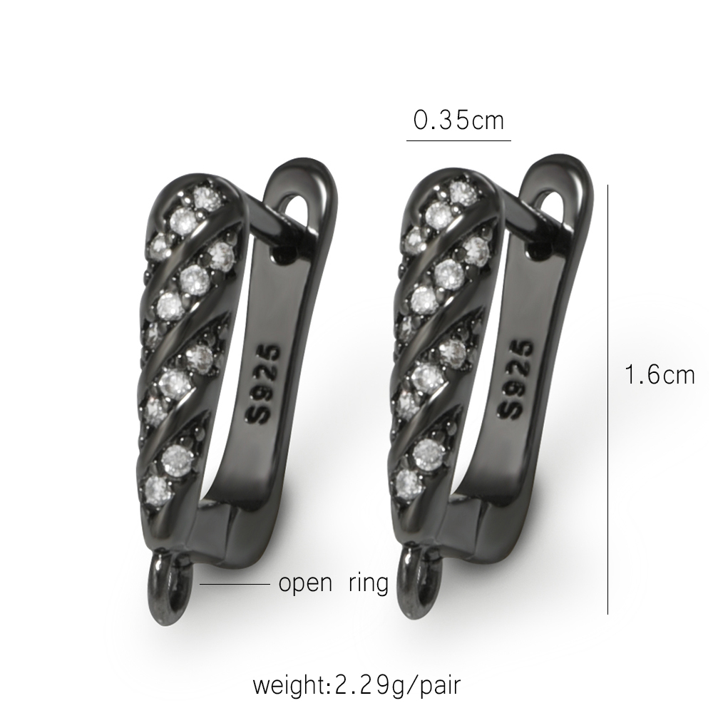 YANASI 1 Pair Gun Black  Brass - Jewelry Making School ulasan dan harga