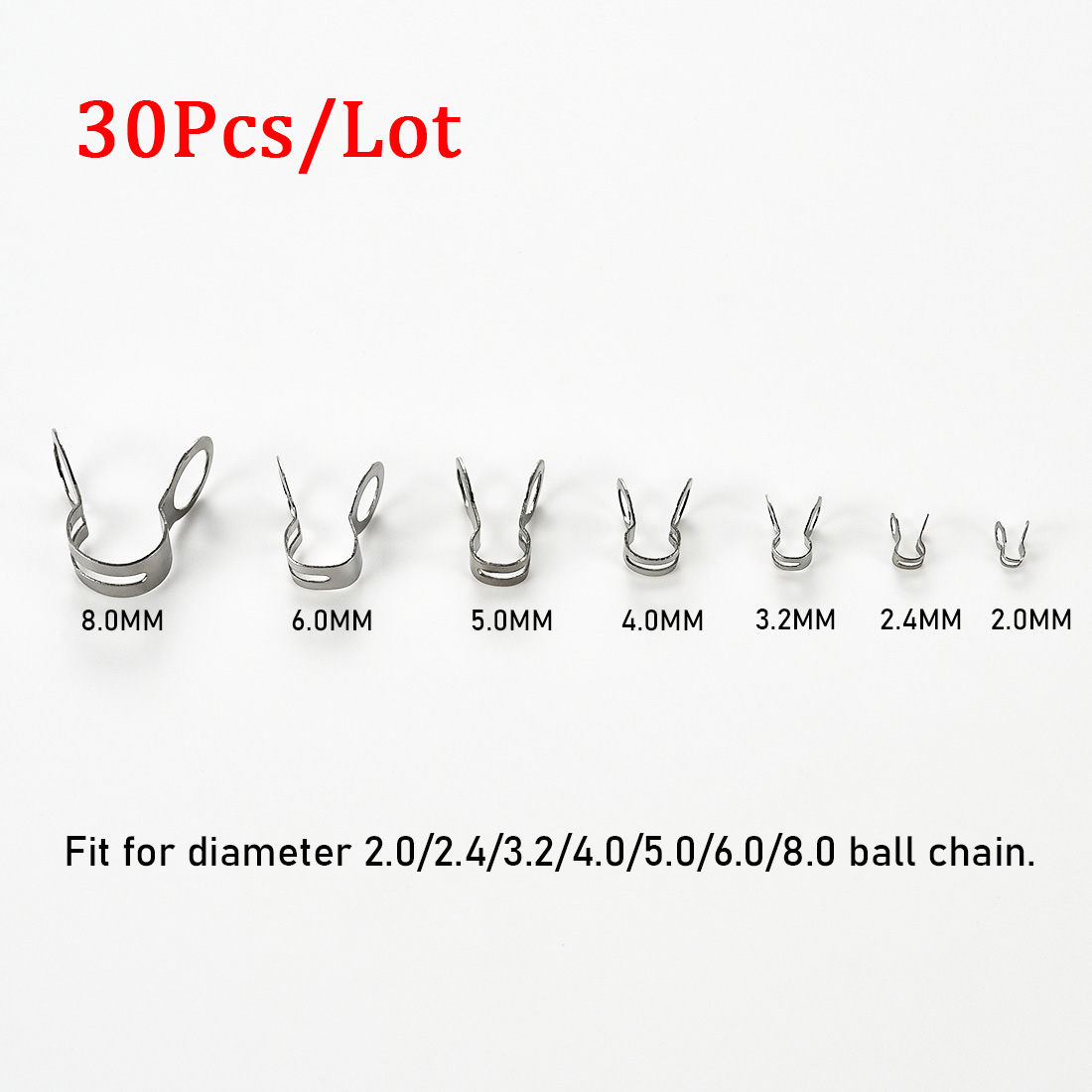 30Pcs Stainless Steel Ball Cha - Jewelry Making Chain ulasan dan harga