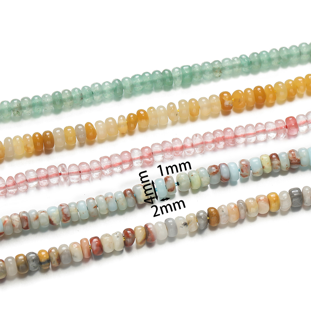 1 Strand Natural Stone Flat Ro - Jewelry Making Stones ulasan dan harga