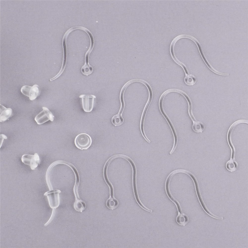 40pcs Clear Plastic Earring Ho - Jewelry Making With Resin ulasan dan harga