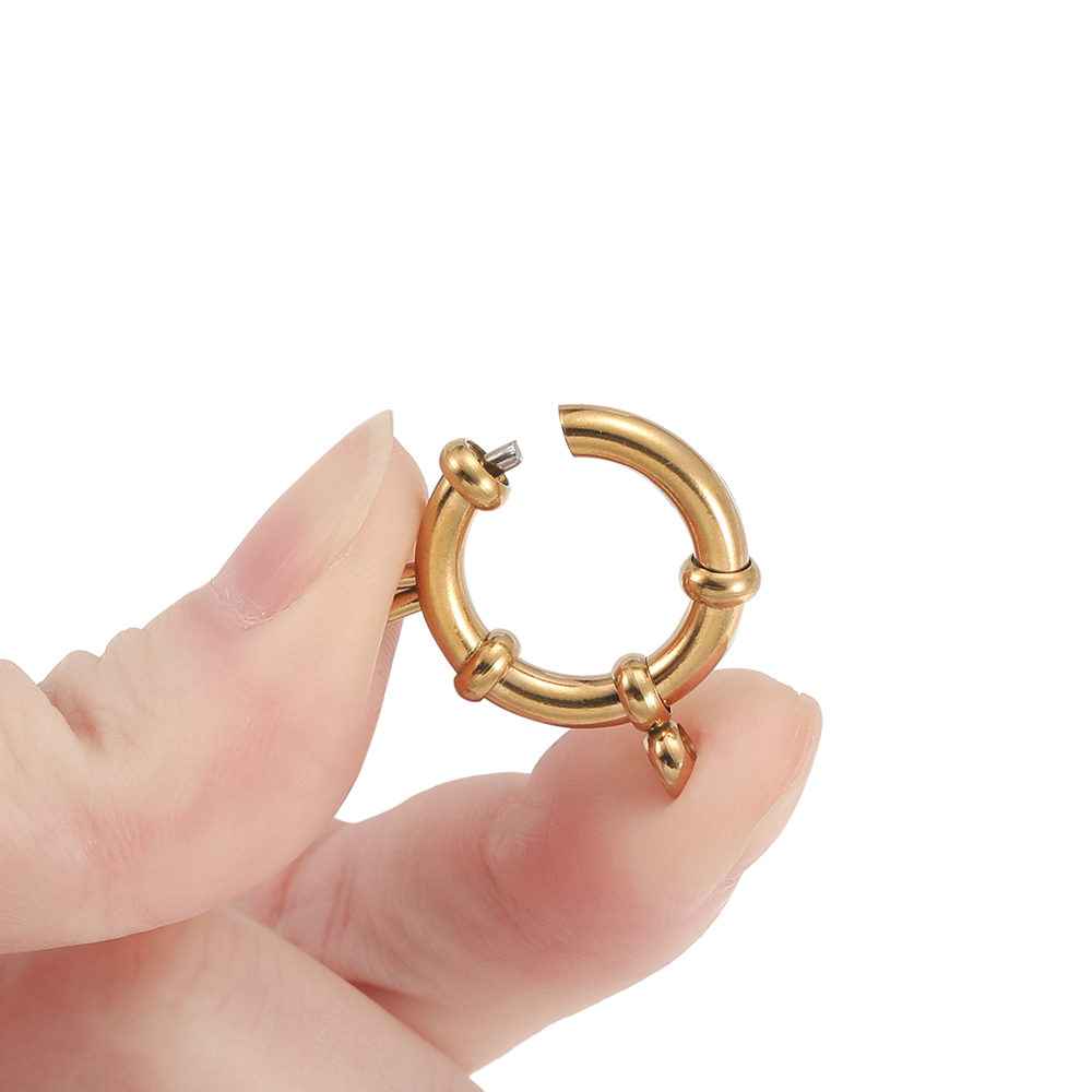 2pcs Stainless Steel Round Spr - Jewelry Making School ulasan dan harga