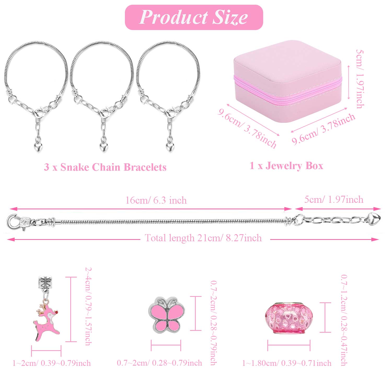 68pcs Pink Beaded Jewelry Set, - Jewelry Making With Resin ulasan dan harga