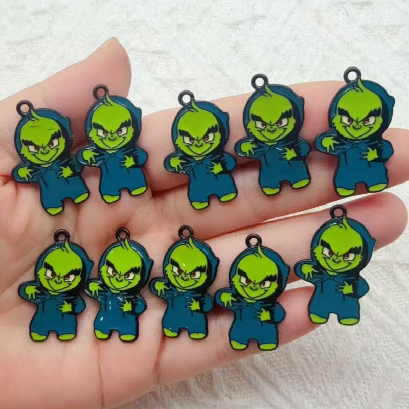 10pcs alloy drip oil cartoon C - Jewelry Making Factory ulasan dan harga