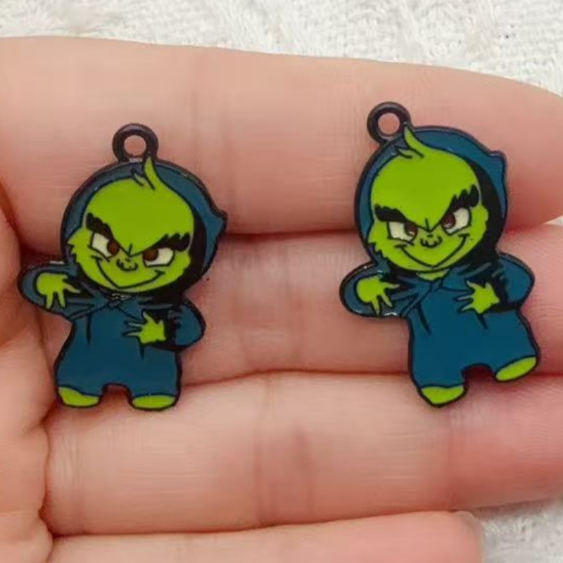 10pcs alloy drip oil cartoon C - Jewelry Making Factory ulasan dan harga