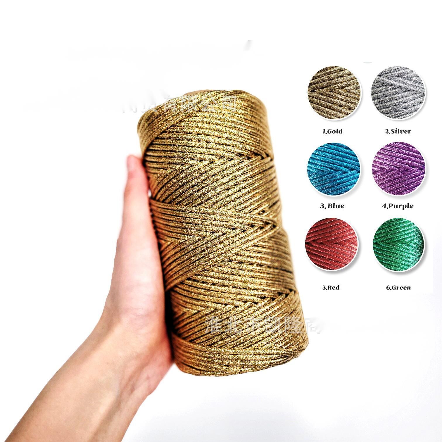 Shiny Metallic Braided Cord 3m - Jewelry Making Machine ulasan dan harga