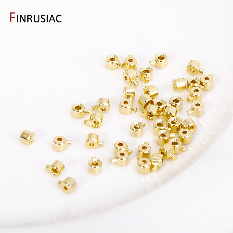 14K Gold Plated Crimp End Bead - Jewelry Making Chain ulasan dan harga
