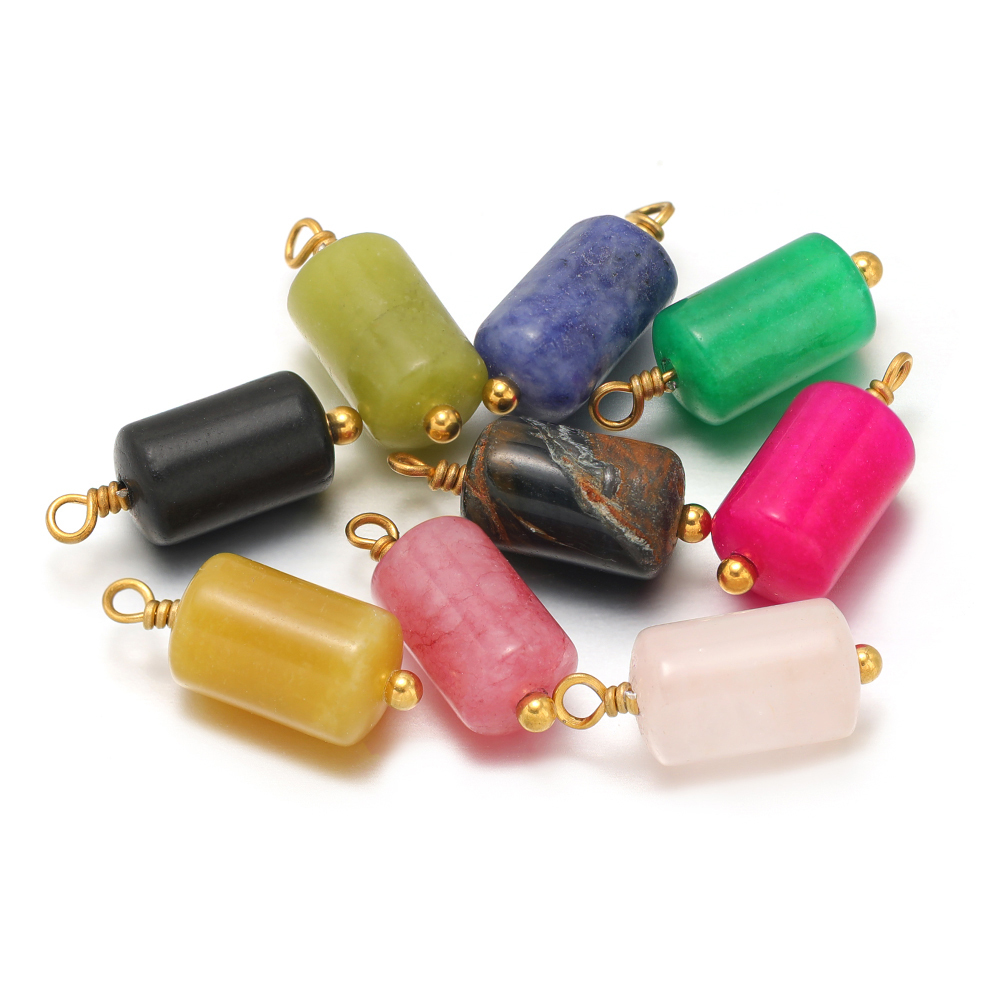 10pcs Stainless Steel Natural  - Jewelry Making Stones ulasan dan harga