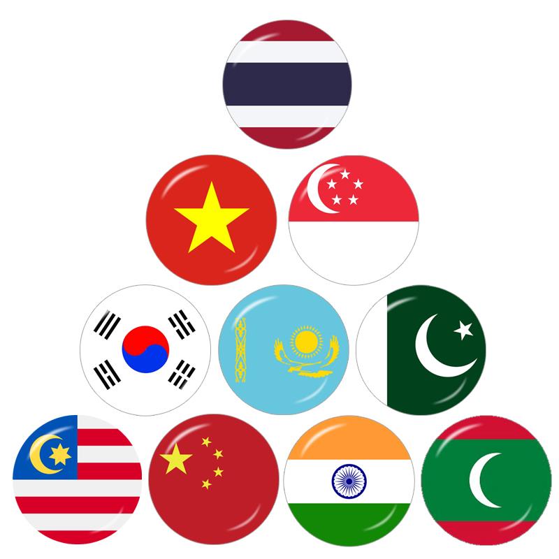 Asia Flag China Thailand Singa - Jewelry Making Singapore ulasan dan harga