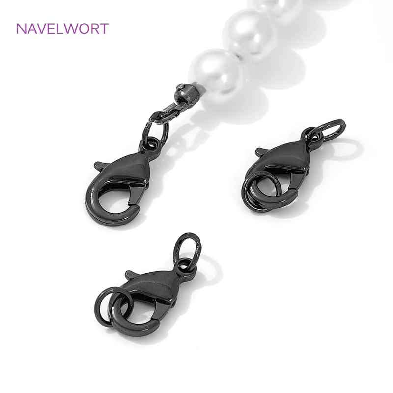 Black Color Brass Lobster Clas - Jewelry Making Chain ulasan dan harga