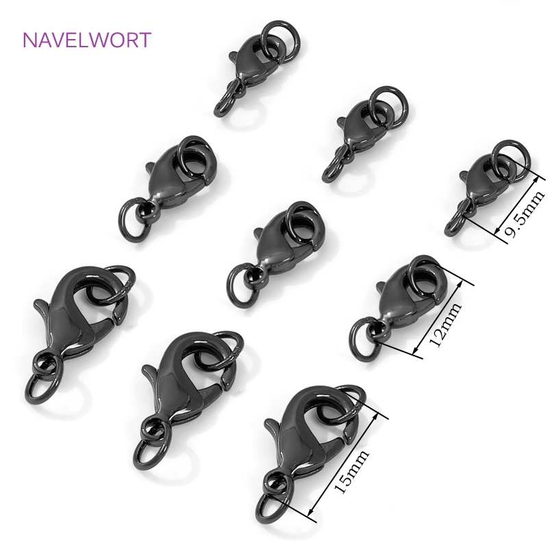 Black Color Brass Lobster Clas - Jewelry Making Chain ulasan dan harga